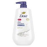 Dove Body Wash with Pump with Skin Natural Nourishers Instantly Soft Skin and Lasting Nourishment Deep Moisture Cleanser Effectively Washes Away Bacteria While Nourishing Your Skin 34 oz (Pack of 3)